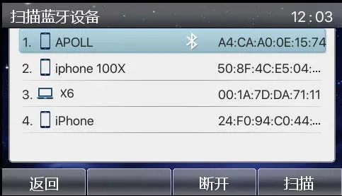 電話機でBluetoothデバイスが正常に接続されました