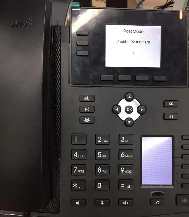 電話機のPOSTモードに入る