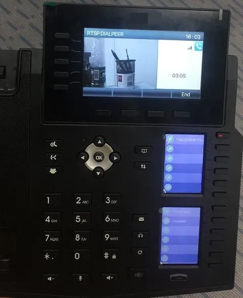 Camera stream displayed successfully on the phone