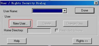 FTPサーバーで新しいユーザーを作成する