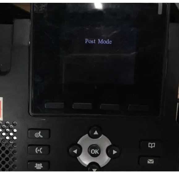 電話機でのPOSTモードへの移行