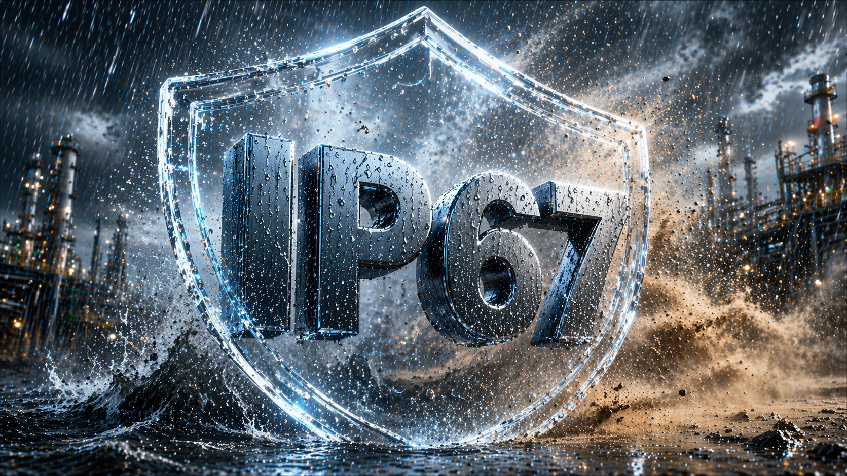 IP67規格に準拠した一時的な浸水保護試験を実施する密閉型電気筐体