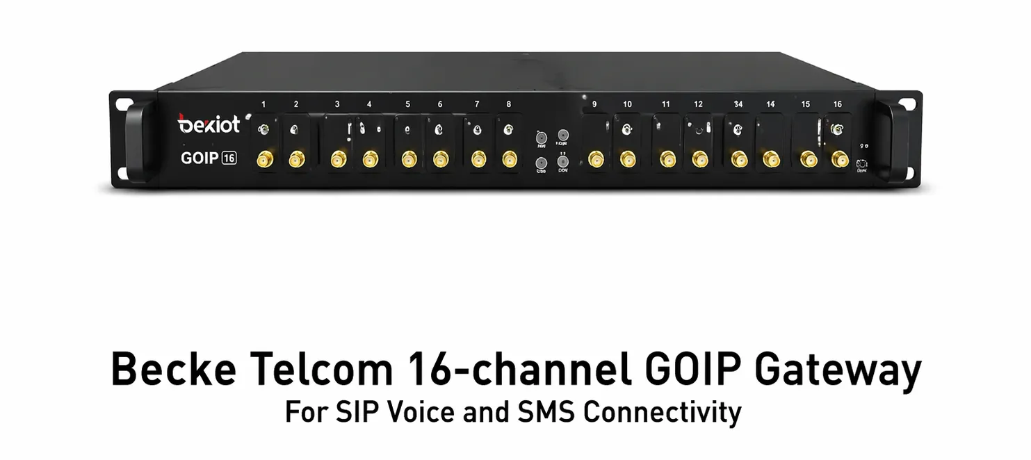 SIP音声およびSMS接続用Becke Telcom 16チャンネルGOIPゲートウェイ