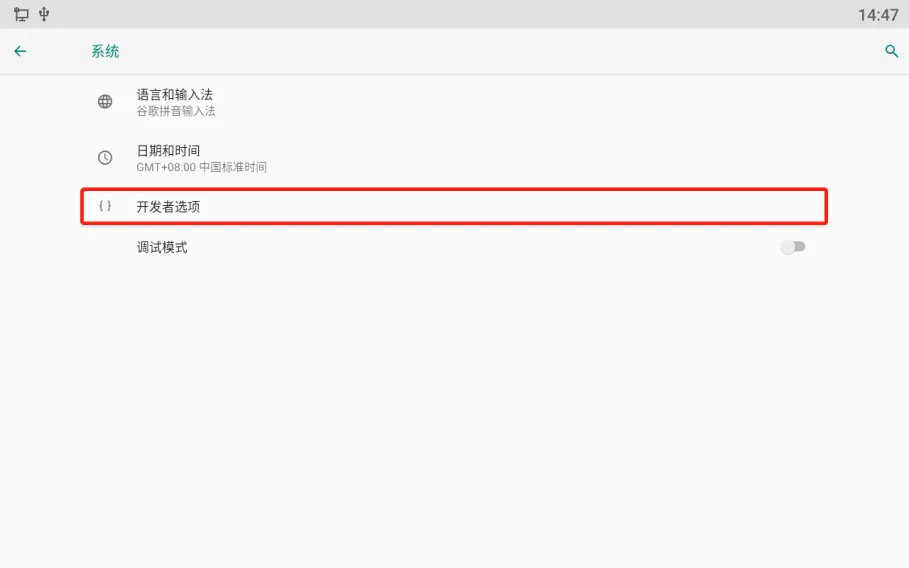 開発者向けオプションページ