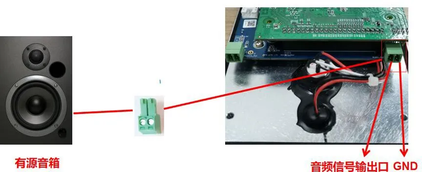 Bi12の電源付きスピーカー接続