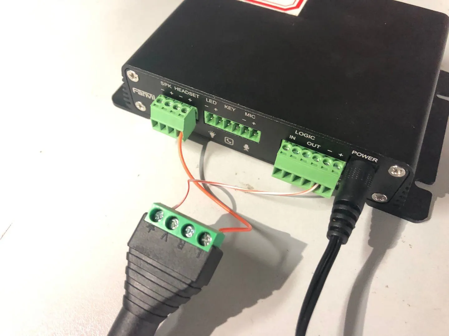 BK-DAB-PA2の電源付きスピーカー接続