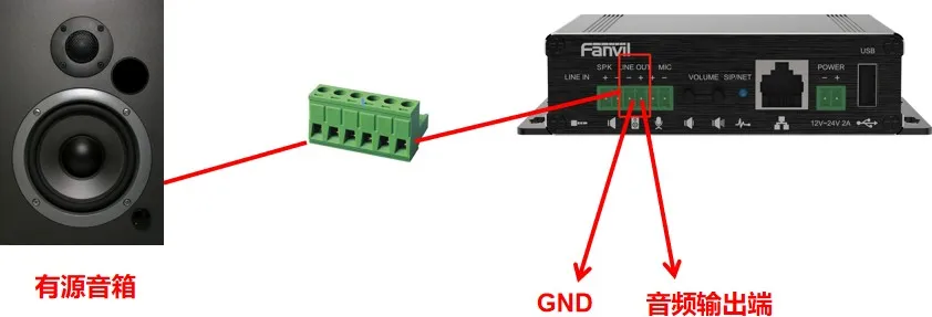 BK-DAB-PA3の電源付きスピーカー接続