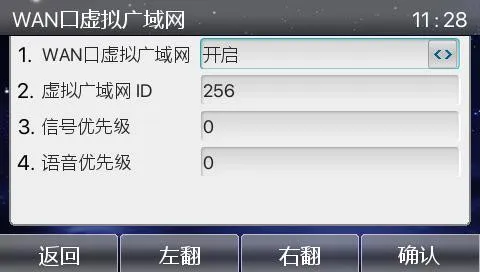 WAN VLAN LCD Interface