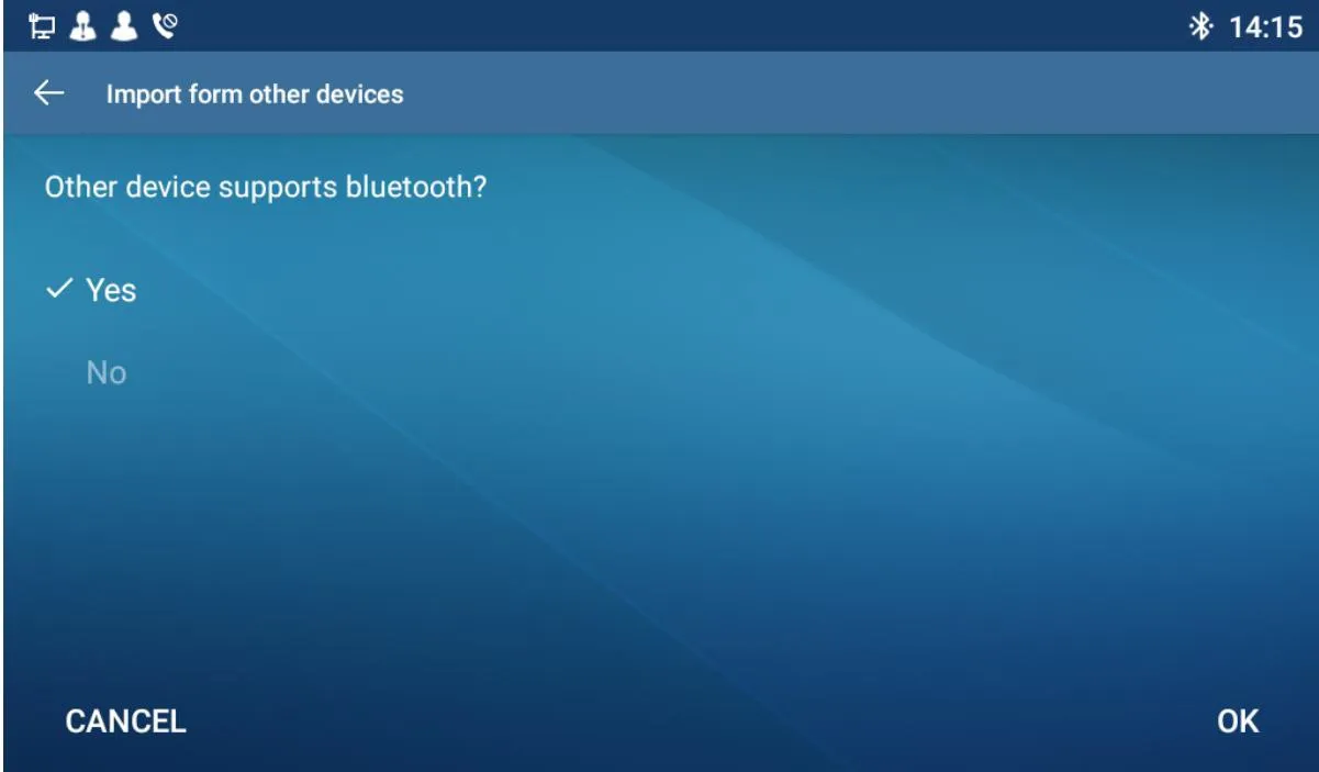 Bluetoothデバイス選択