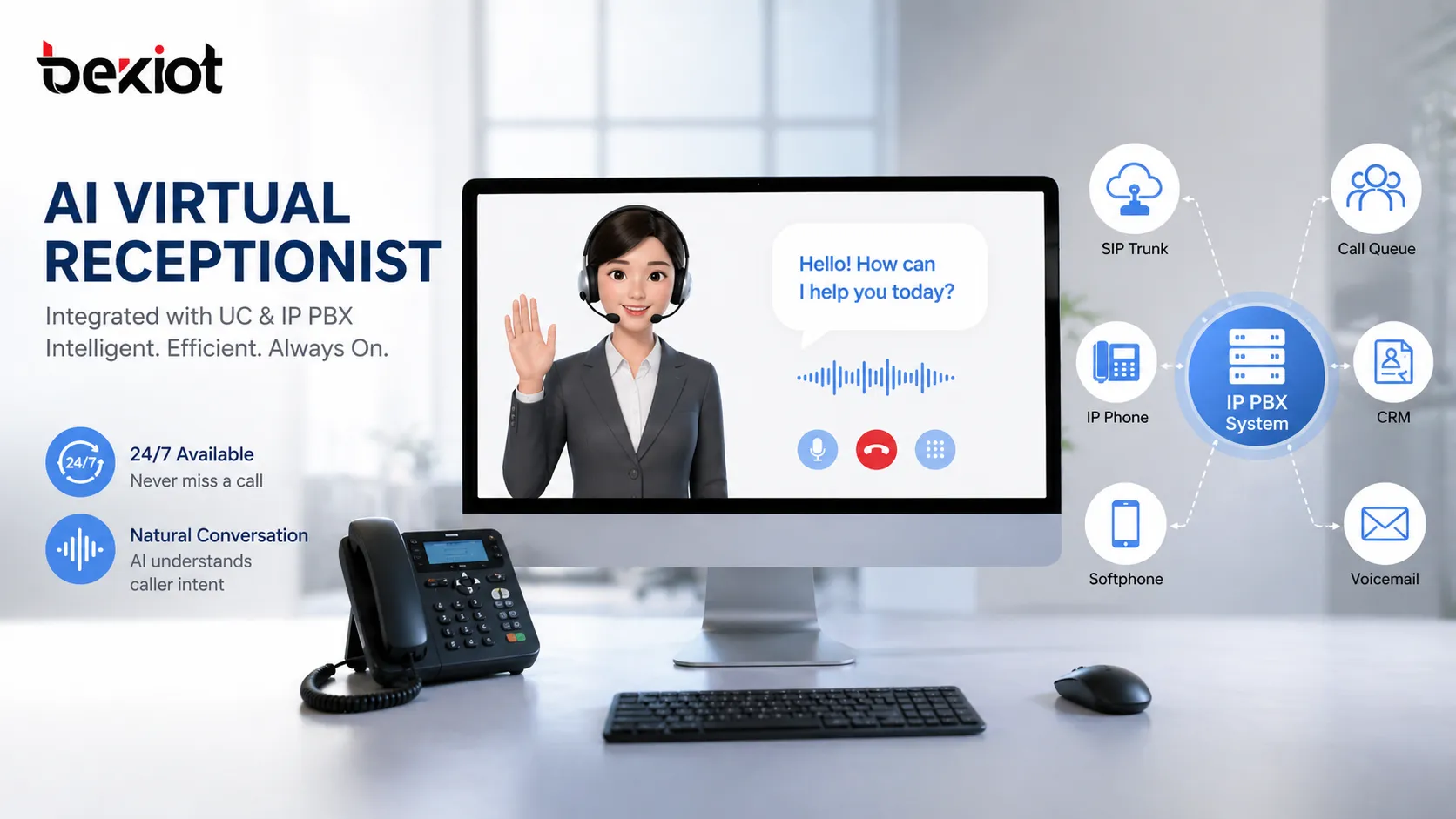 AI Virtual Receptionist for UC and IP PBX Systems: Technology Trends and Future Development