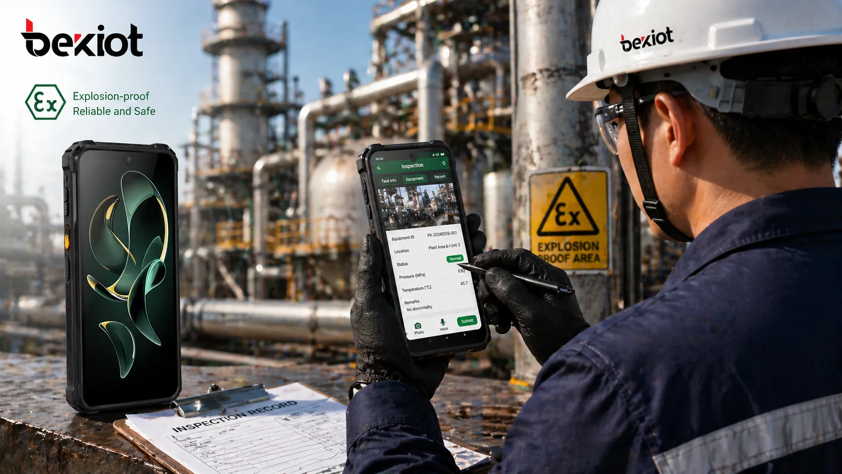 explosion proof handheld terminal used for inspection data collection industrial field work