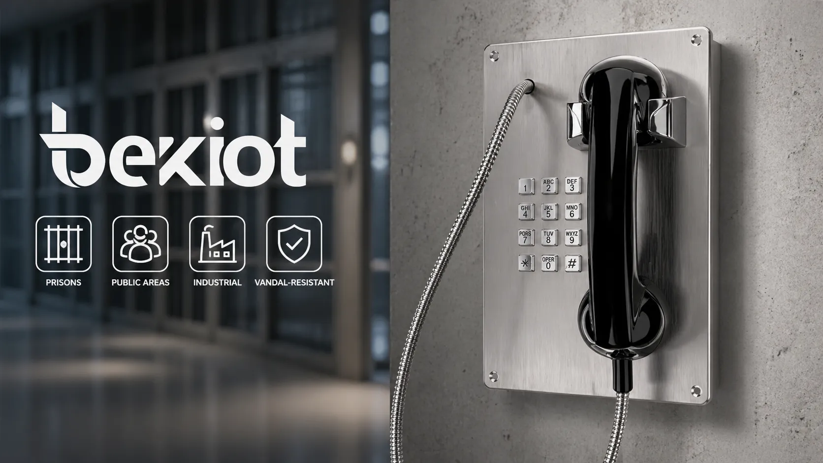 刑務所 公共エリア 産業通信ポイント向けステンレス筐体の BT22 耐破壊電話
