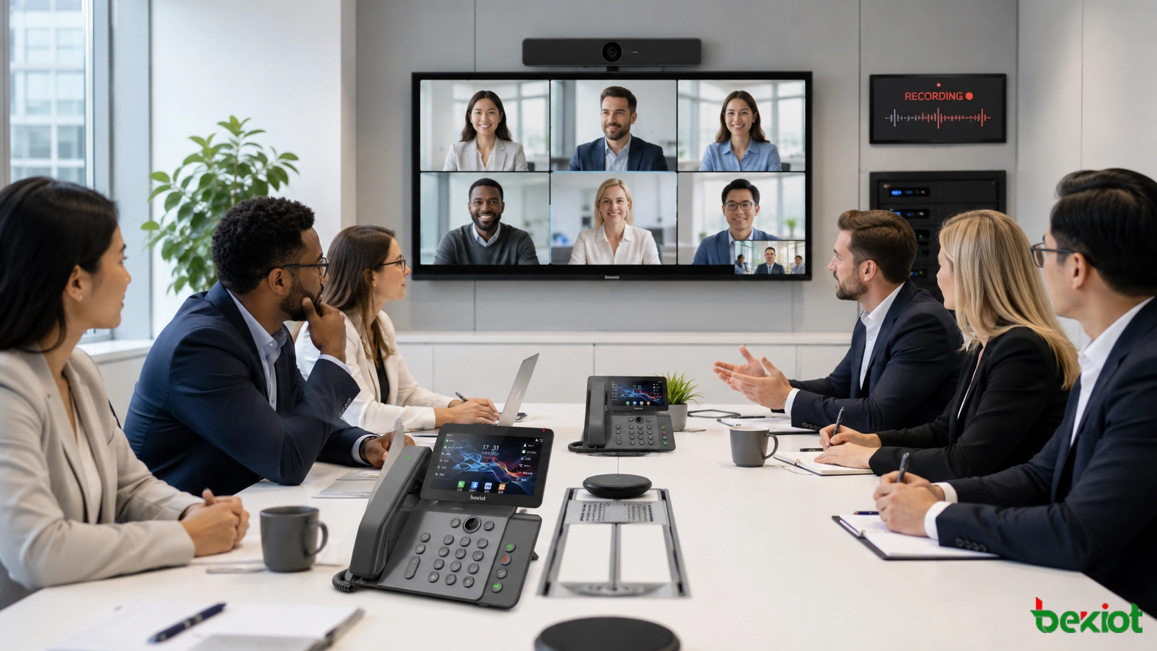 Becke Telcom電話多者音声ビデオ会議録音サーバーオフィスユーザーを含む企業SIP電話会議室ソリューション