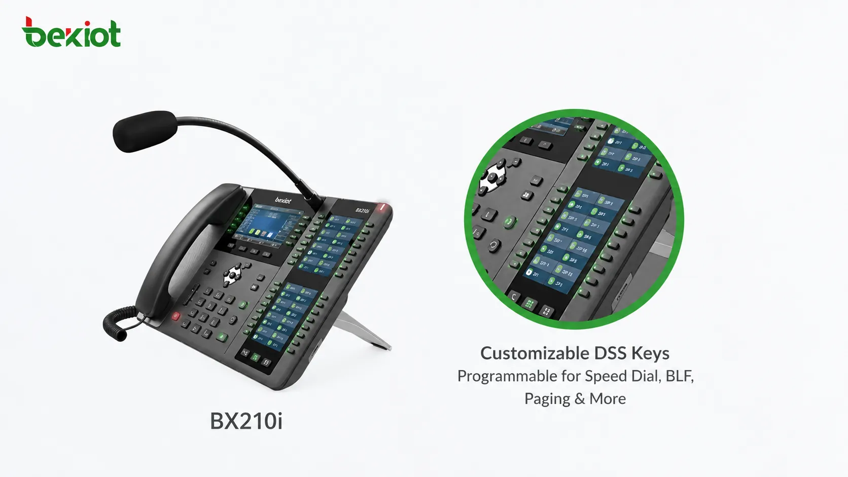 Becke Telcom SIPページングマイクコンソールによる指令室音声ページング ショートカット通話 IP通信プラットフォーム連携