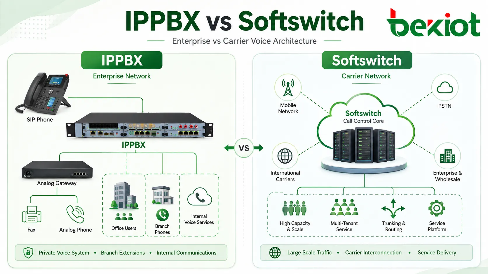 IPPBX vs ソフトスイッチ：主な違いと実践的なソリューションガイド