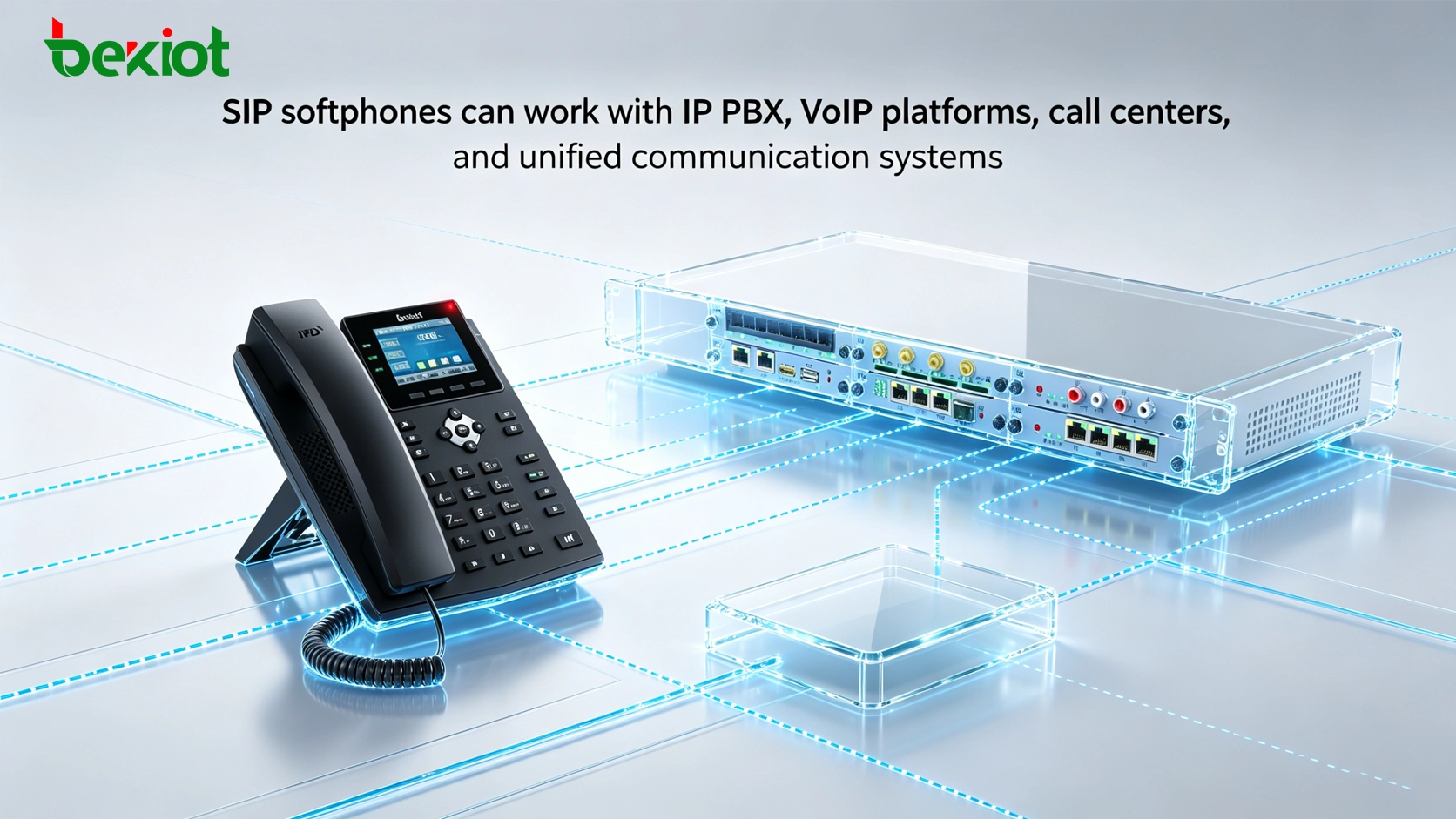 SIPソフトフォンとIP-PBX、ユニファイドコミュニケーション、コールセンタープラットフォームの統合