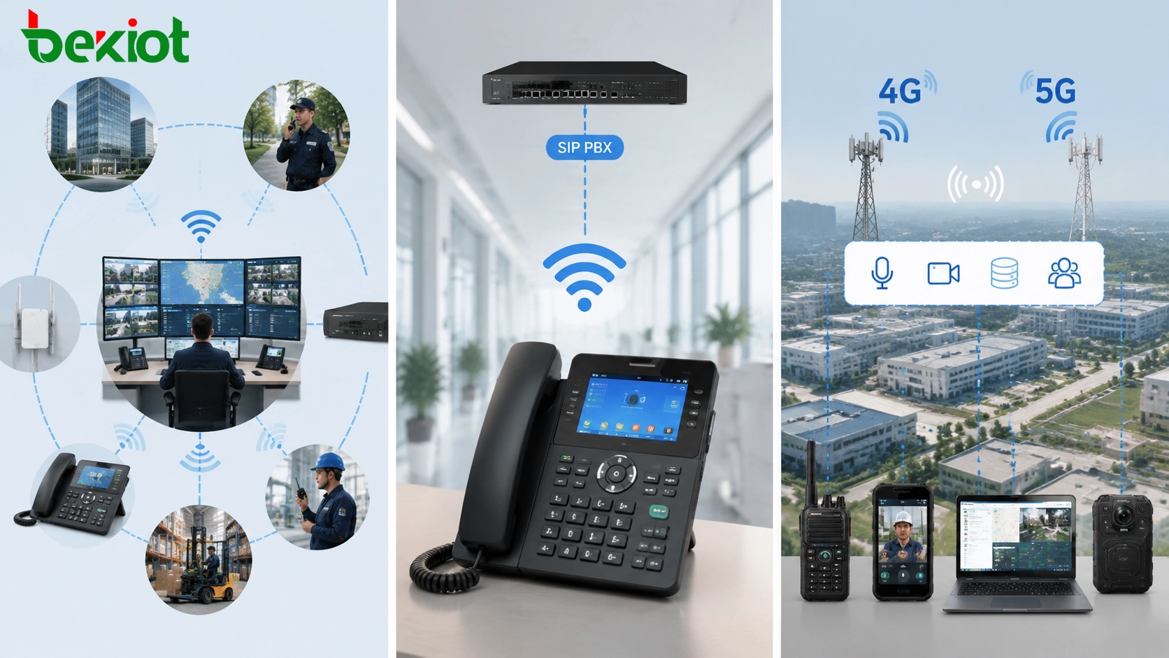 産業公園向けに音声、ビデオ、データ、ディスパッチ通信をサポートするプライベート4Gおよび5Gネットワーク