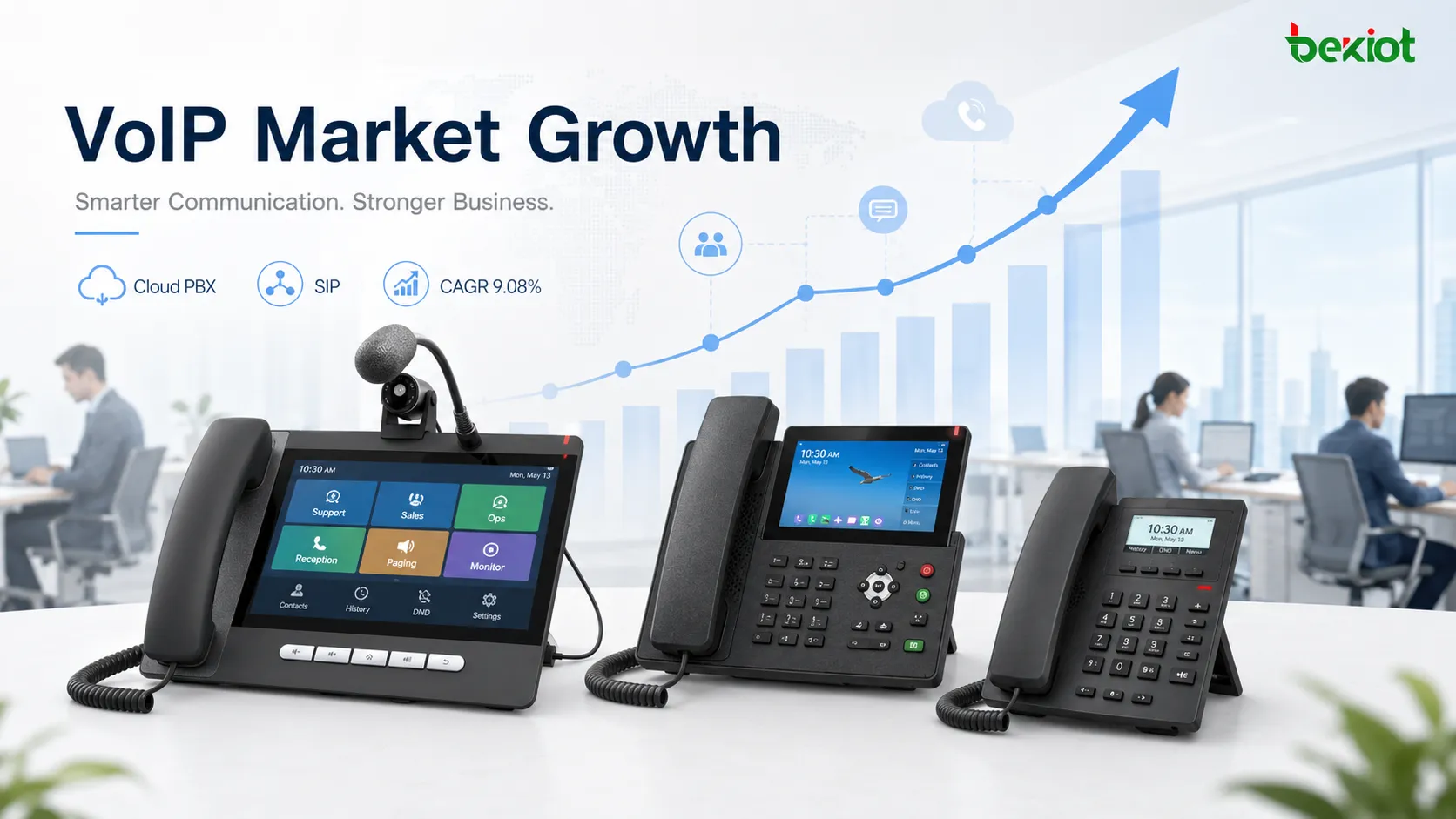 クラウド電話、SIPトランキング、ホステッドPBX、モバイル利用者、企業通信プラットフォームによるVoIP電話市場の成長