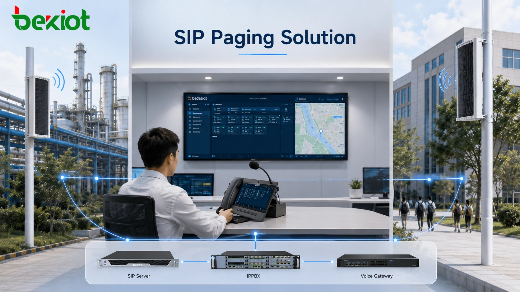 SIPカラムスピーカー統合ガイド：互換性のあるIPページングソリューションの構築