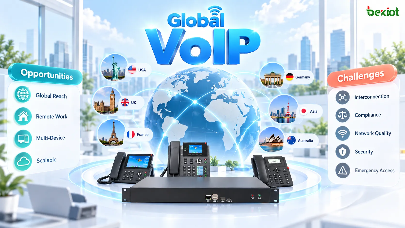 グローバル展開：VoIP は企業の何を容易にし、どこに限界があるのか？