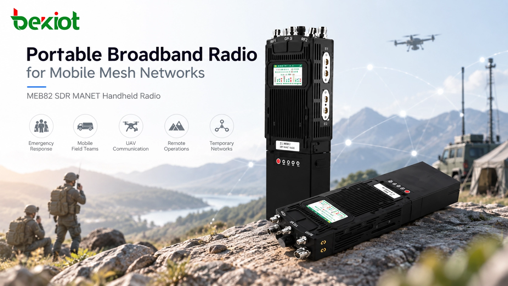 MEB82 SDR MANETハンドヘルド無線機の製品外観