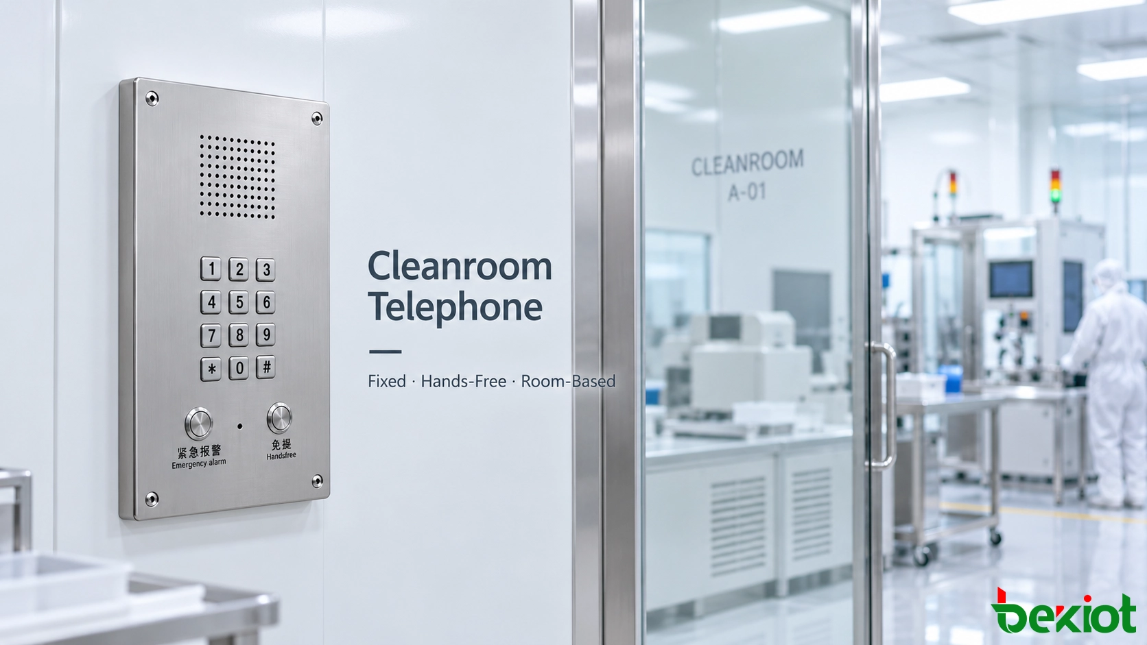 固定式クリーンルーム電話と従来のデスクトップ電話の比較