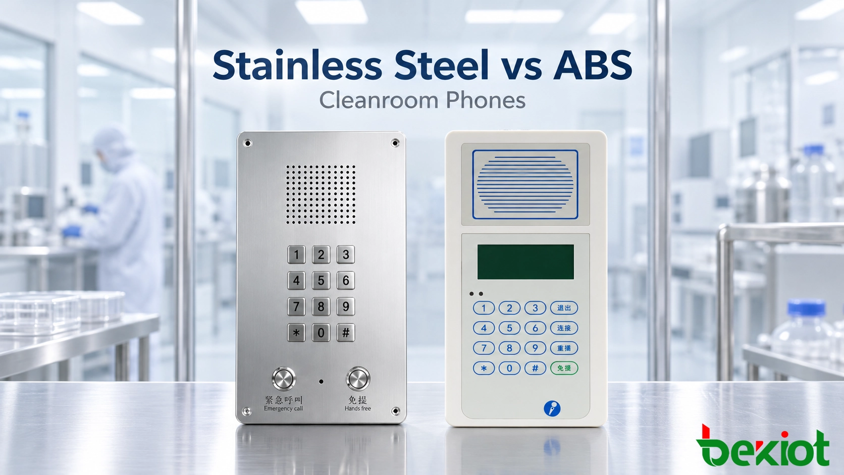 ステンレス鋼 vs ABS クリーンルーム電話：あなたの施設にはどちらの材料が適しているか？